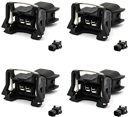 KFZ Ersatz Stecker Einspritzdüse Benziner 4 x Adapter EV1 (Female) auf EV6 (Male) kompatibel mit Bosch Injektoren