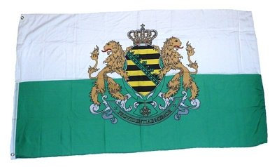 Fahne / Flagge Königreich Sachsen Wappen 90 x 150 cm