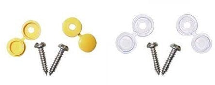 Number Plate Fixing Fixing Screws And Caps 2x Front 2x Rear