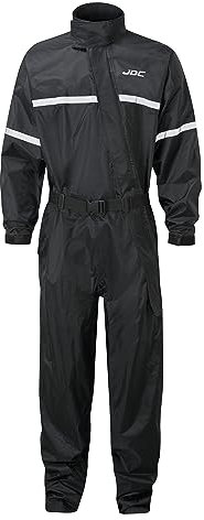 JDC Motorrad Kombi - Regenkombi - 1-Stück - Wasserdichter Regenschutz - SHIELD - Schwarz - XL - Länge Medium