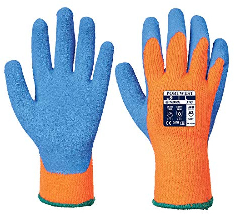 Portwest Cold Grip Handschuh, Größe: XXL, Farbe: Orange/Blau, A145OBLXXL
