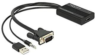 DeLock 62597 VGA zu HDMI Adapter mit Audio, Schwarz