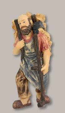 Unbekannt Krippenfiguren Almbauer mit Kraxn geeignet für 10-11cm Figuren