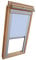 Hochwertiges Verdunkelungsrollo Rollo mit Seitenschienen für Velux DKL Y-EP VL Y,VU Y,VK,VKU Y85 hellblau // Verdunkelungsrollo/Verdunkelungs-Rollo/Fensterrollo