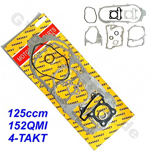MOTOR DICHTSATZ KOMPLETT 125cc 4-TAKT 152QMI Motoren für FOSTI HISUN REX JINAN QINGQI SPEEDY QM125T ZNEN BAOTIAN BENZHOU YIYING KREIDLER JONWAY CHINA ROLLER GY6 125ccm 4-TAKT