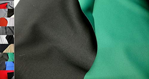 StoffBook SCHWARZ/GRÜN NEOPREN-IMITAT STOFF STRETCH DOUBLEFACE 1-1,5MM STOFFE, B894