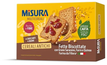 Misura Fette Biscottate Multicereali | ai Cereali Antichi | Confezione da 320 grammi