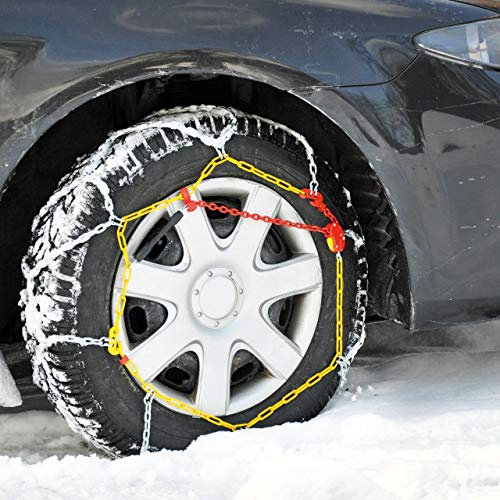cartrend Schneeketten Auto Schneekette mit ÖNORM im Kunststoffkoffer, 2er-Set Safety Größe 50