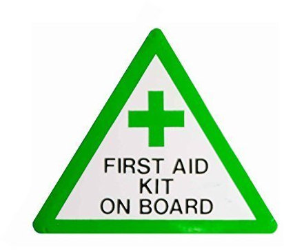 Castle First Aid Kit On Board Sticker Triangle Accessories Styling Graphics Pinstripes STYLING ESSEN