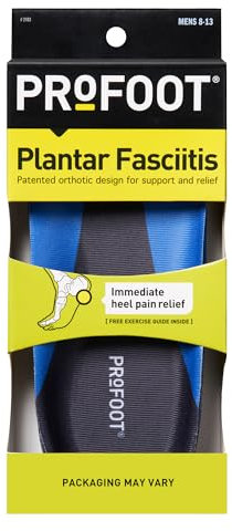 PROFOOT 2103 Plantar Fasciitis Insoles Heel Insert for Men's Arch Support, Helps Releive Plantar Fasciitis Pain