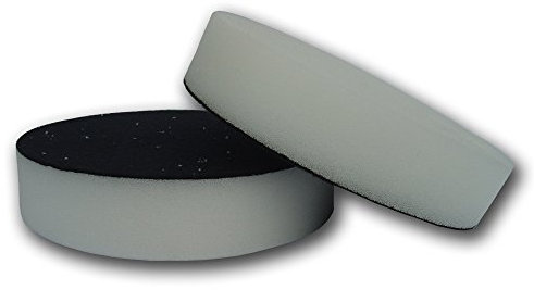 Polierschwämme Polierpads Polierzubehör 180 mm oder 150 mm Gewaffelt oder Glatt - Kletthaftend & In Verschiedenen Härtegraden Für Die Poliermaschine 2er-Set Weiß (Soft, 180 mm glatt)