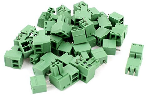 sourcingmap 20 Coppia passo 3,81 mm Connettore maschio femmina con PCB Blocco terminale a vite