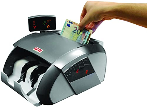 Reskal Banknotenzähler und Falschgeld-Prüfstift (Auto-Start, Stop-Funktion, UV, MG, IR, Schnelles Zählen > 900 Banknoten/min, Batching-Funktion)