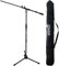 keepdrum MS106 Mikrofonständer Mikrofonstativ mit Galgen u. Metall-Sockel + Tragetasche SB-03 (Black)