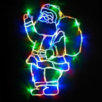 Beautiful Indoor Santa Light Silhouette Multicolour Christmas Decoration