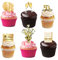 24 Stand Up 50th Golden Wedding Anniversary Edible Wafer Paper Cake Toppers Decorations