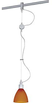 Paulmann 97273 Pendelleuchte Phil für Schienensystem Phantom Titan/ Orange satiniert