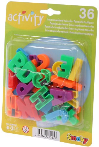 Smoby 028002 - Smoby Activity - 36 Magnetuchstaben, Großbuchstaben