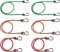 Set Cinghie Elastiche Porta Pacchi, Gancio a Uncino, 60-80 - 100 cm, 6 Pezzi