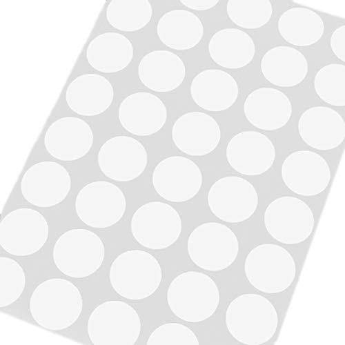 KLEBESHOP24 Markierungspunkte aus Papier, weiß, Ø 12 mm, 50 Stück | selbstklebend
