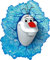 Frozen Olaf – Disney 3D Schneemann Elsa bedruckter Vinyl-Aufkleber für Wand und Tür (SS40011), Vinyl, Medium 320 x 385mm