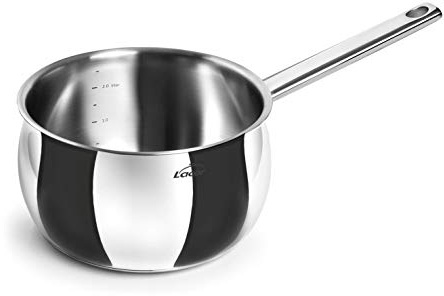 LACOR 79218 Stielkasserolle Belly 18 cm | Aus lebensmittelechtem Edelstahl gefertigt; hohe Korrosionsbeständigkeit und Haltbarkeit im täglichen Gebrauch