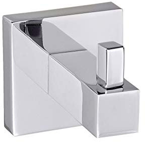 Wenko 17966100 Wandhaken San Remo Uno Power-Loc - Befestigen ohne Bohren, Chrom rostfrei, 5 x 5 x 5.5 cm