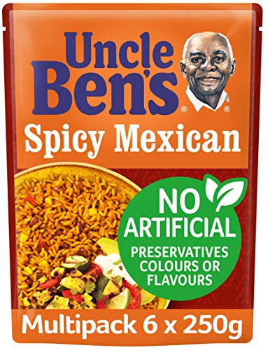Uncle Bens Spicy Mexican Microwave Rice, Bulk Multipack 6 x 250 g pouches