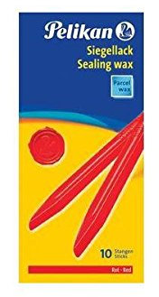 Pelikan Siegellack Rot, 10 Sticks, Glänzend, Innen, Papier, Wachs, Schachtel, Versiegler