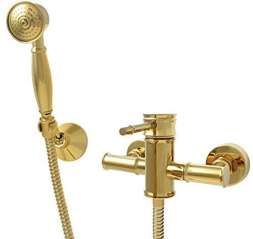 Sanlingo Nostalgie Retro Dusche Duschset Armatur Einhebel Gold Luis