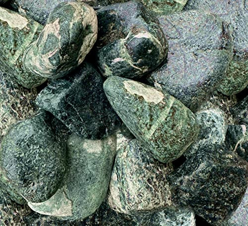 Metroquadrocasa 4 Sacchi da 25kg ciottoli di Marmo Verde Alpi 40/60 mm Sassi Pietre Giardino