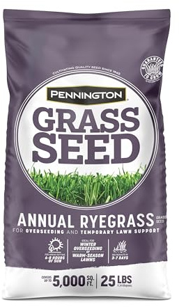 Pennington Annual Ryegrass Retail Bag to Overseed Warm Season Grasses, 25 lb