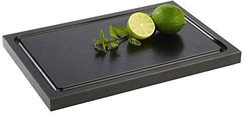 APS 93306 Bar-Schneidebrett 30 cm x 20 cm mit Ablaufrinne und Antirutsch-Füßchen, spülmaschinenfest