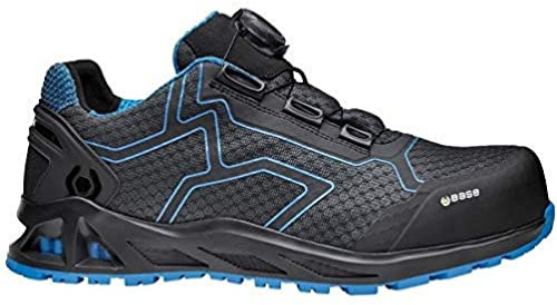 Base Protection K-Trek Scarpa Antinfortunistica con Sistema BOA, Nero/Blu, Taglie 40