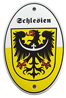 Emailschild WAPPEN SCHLESIENS 15x10 cm Schlesischer Adler | Wappentier | wetterfest | Schild Emaille