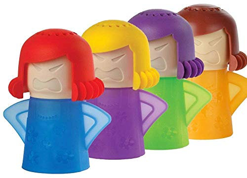 Microwave Cleaner Tool, BESTHIKY 2pcs Angry Mama Healthy and Safe Cleaning Dishwasher Methods, Improve The Smell of Microwave Oven for Home or Office Kitchen (4pcs)