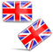 Biomar Labs® 2 x 3D Silicone Adesivi Resinati Bandiera Nazionale del Regno Unito UK Union Jack per Auto Moto Finestrìno Scooter Bici Motociclo Tuning F 32
