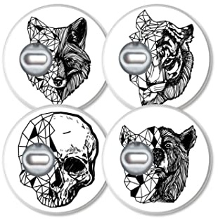 MySweetStitch 4 Sensor-Sticker für FreeStyle Libre 3/3 Plus Tattoo | Individueller Look, passgenauer Zuschnitt, wasserabweisendes Premium-Vinyl, Schutz vor Kratzern
