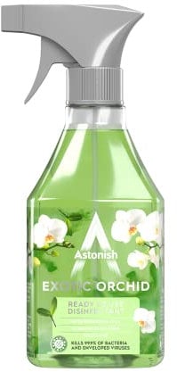 Astonish Vegan Disinfectant Spray, Ready To Use, Virus And Germ Killing, 550ml, Exotic Orchid