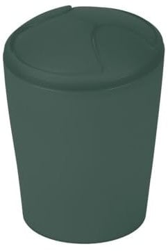 Spirella Mülleimer mit Wippe, PP Move, 5 l, Dunkelgrün, Grün