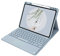Bueuwe Tastatur Hülle für iPad 6./5. Gen, Air 2, Air, Pro 9,7 Zoll - Abnehmbare Bluetooth-Tastatur Mit Stifthalter, Blau Mit Touchpad