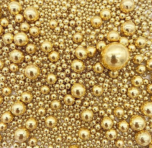 Sprinkles Mix Gold Pearl Sucre Bonbon de Noël 100 g comestibles Décorations de gâteaux Décorations de cupcakes Décoration de biscuits Crème glacée Célébrations Shaker Jar Mariage Douche Fête