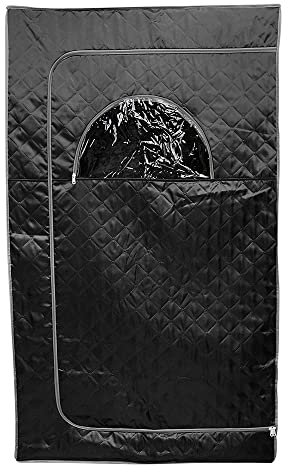 Saunazelt für Zuhause, Tragbare Dampfsauna 9 Stufen Einstellbare Temperatur mit Dampfer für Entspannung, Zur Förderung Der Durchblutung (Schwarz)