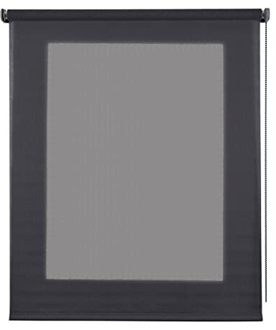 STORESDECO Lichtrollo Plus, Premium-Rollo mit Metallic-Finish. Modernes, dekoratives Rollo in Textiloptik für Fenster und Türen bis 200 cm! | Deco Grau, 160 cm x 250 cm