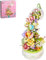 FULHOLPE Blumenstrauß Musikbox Bausteine, 575 Klemmbausteine Street View Architektur Modellbausatz, Technik Spieluhr des Blumen Bauset Kompatibel mit Großen Marken
