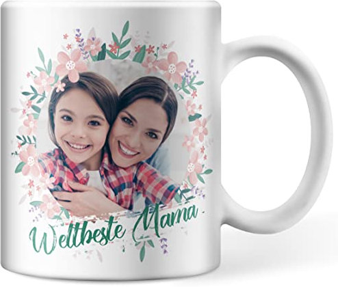Muttertags Tasse personalisiert mit Foto, Weltbeste Mama, Fototasse, Muttertagsgeschenk, Weihnachten Geburtstag (Mama)