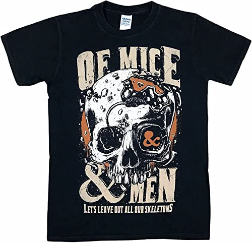 of Mice and Men Band Tour Graphic Mens T Shirt 100% Cotton Vintage Tee Black M