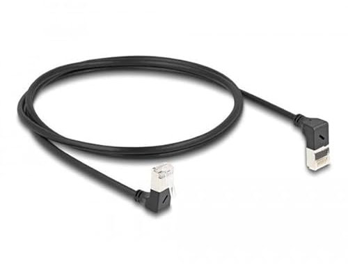 DeLOCK RJ45 Netzwerkkabel Cat.6A S/FTP Slim 90° Oben/unten gewinkelt 1 m