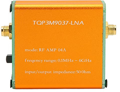 0.1MHz‑6GHz Full Band Low Noise Amplifier,Professional 20dB High Gain LNA RF Power Preamplifier Module (Battery Not Included)