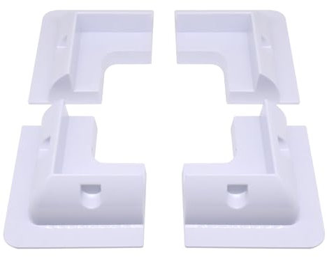 HISports 4 pièces support de montage de panneau solaire ABS support de montage de panneau solaire blanc 4 coins sans perçage adapté aux projets solaires camping-cars caravanes bateaux